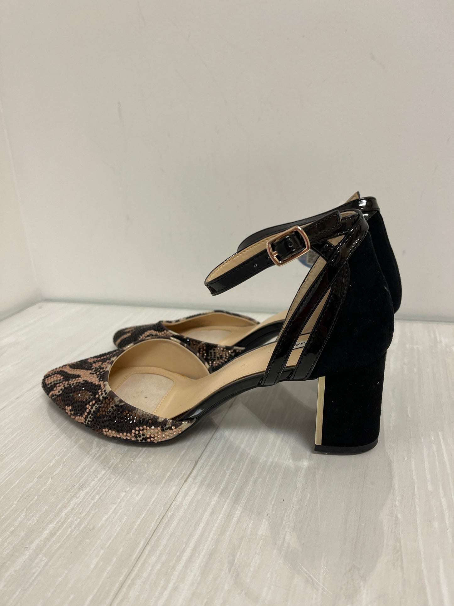 Shoes Heels Block By Alex Marie In Animal Print, Size: 8