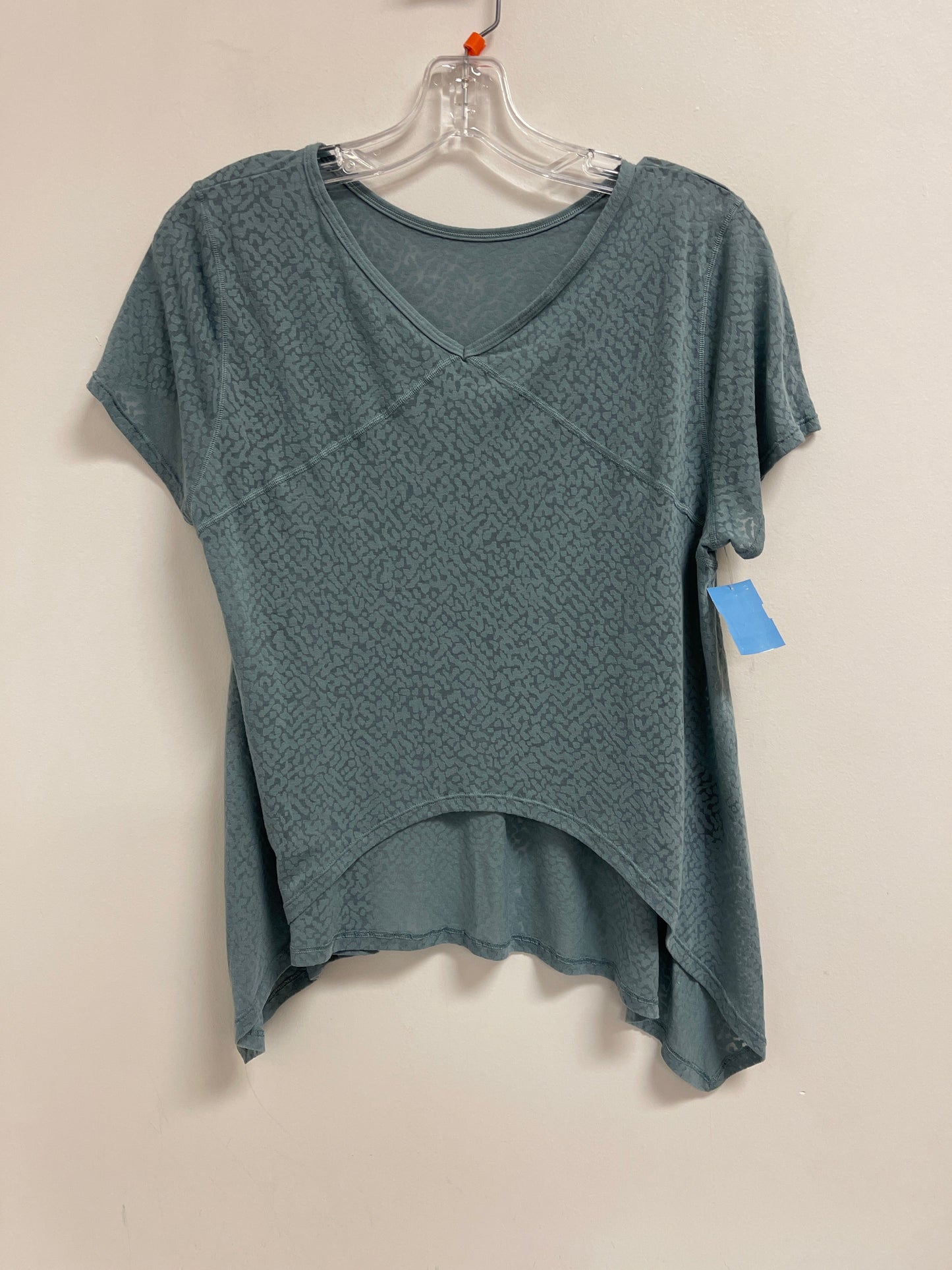 Athletic Top Short Sleeve By Lululemon In Green, Size: M