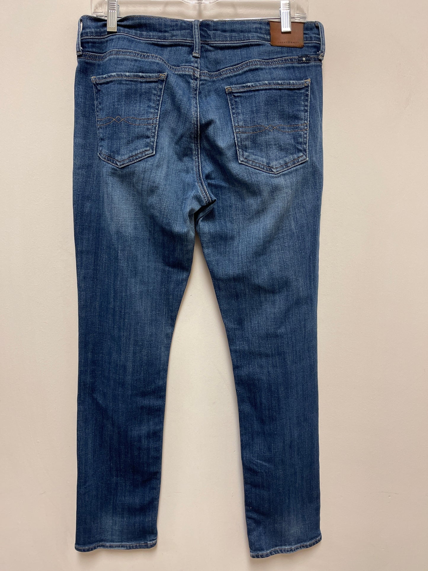 Jeans Straight By Lucky Brand In Blue Denim, Size: 8