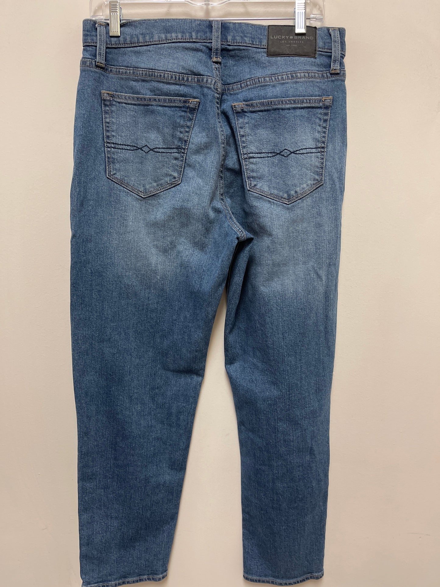 Jeans Straight By Lucky Brand In Blue Denim, Size: 8