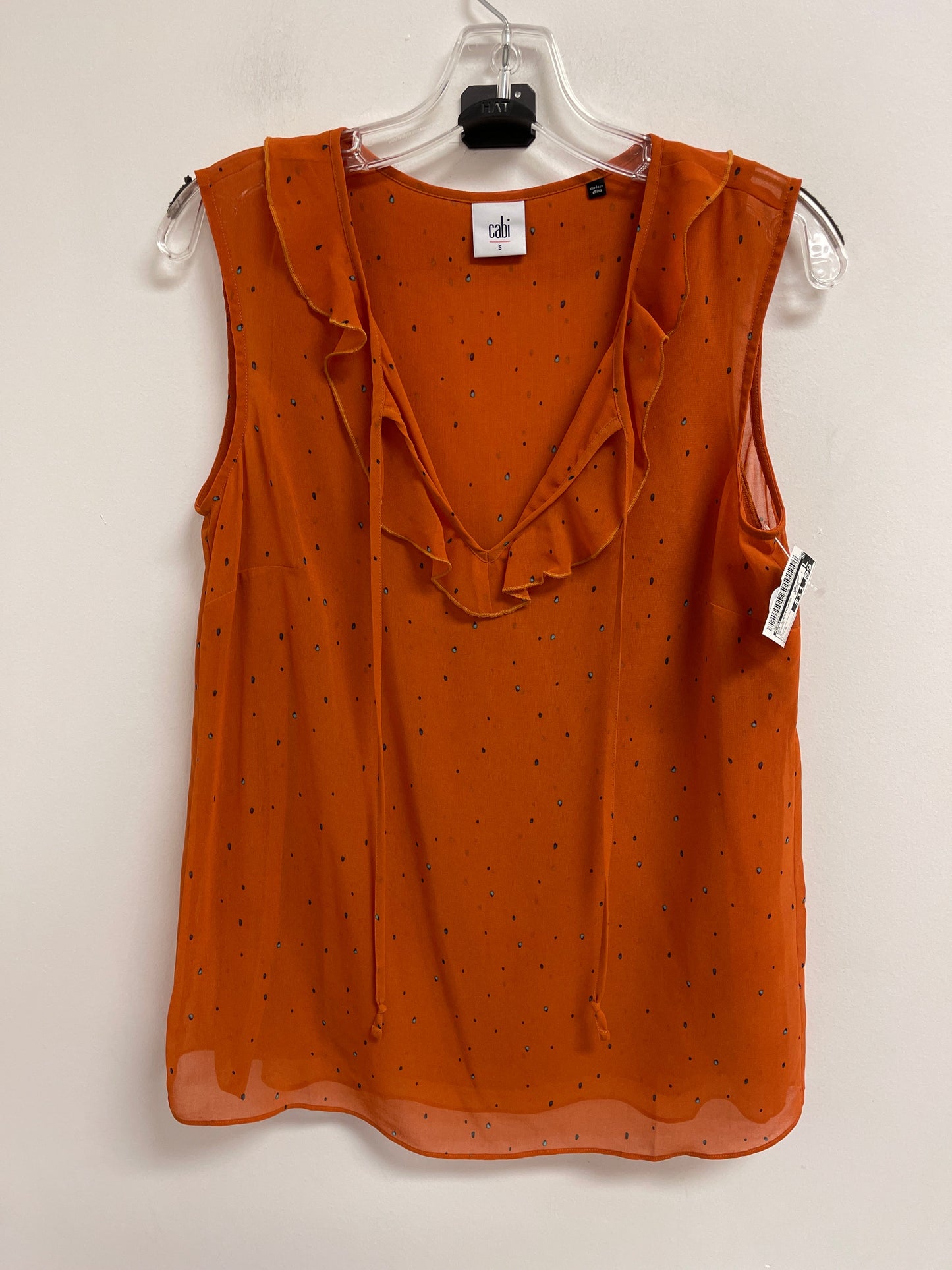 Top Sleeveless By Cabi In Orange, Size: S