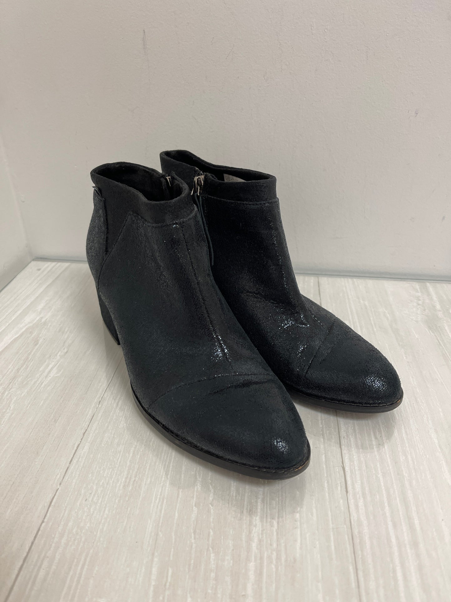 Boots Ankle Heels By Toms In Black, Size: 9