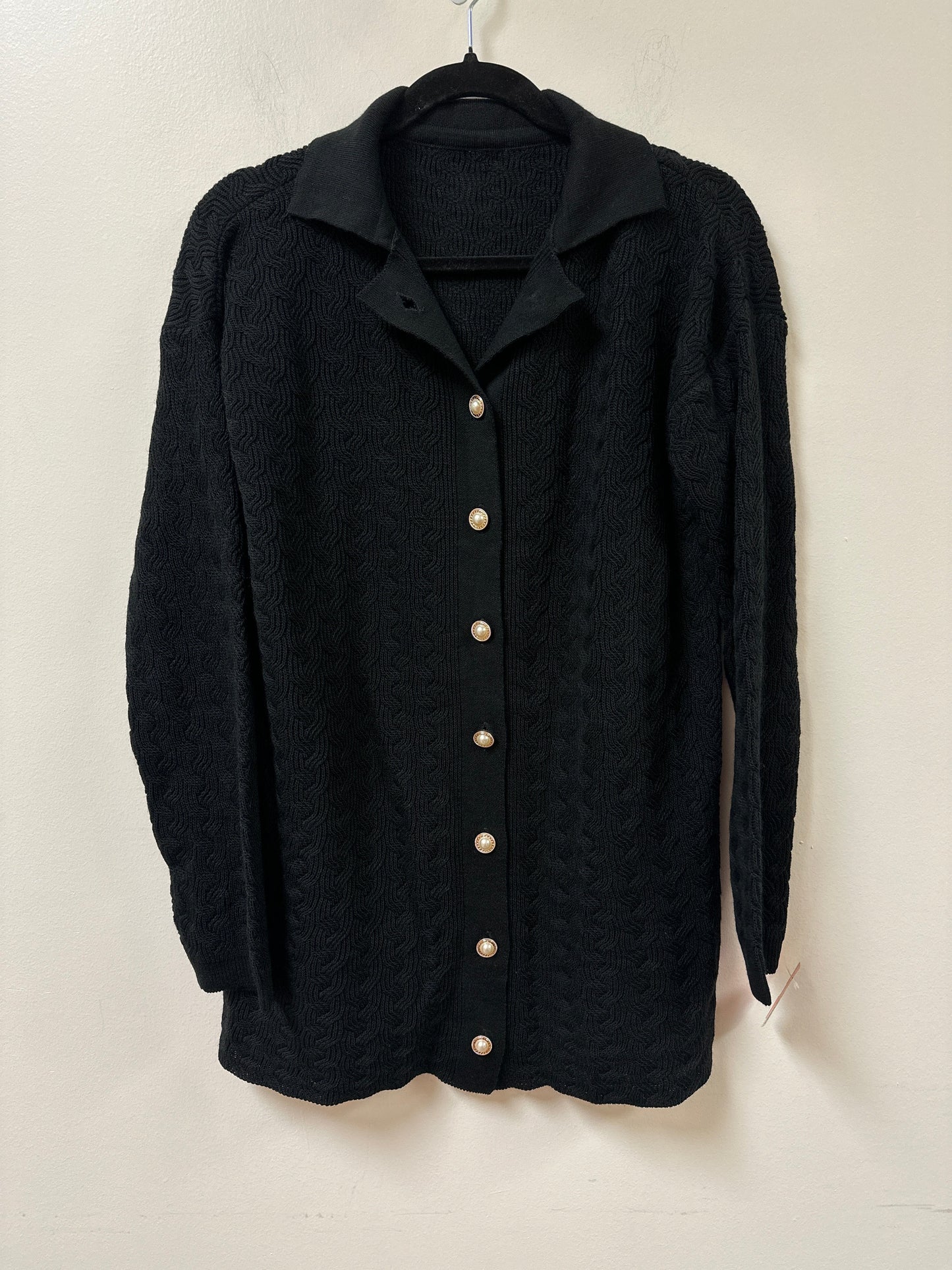 Sweater Cardigan By Clothes Mentor In Black, Size: Xl