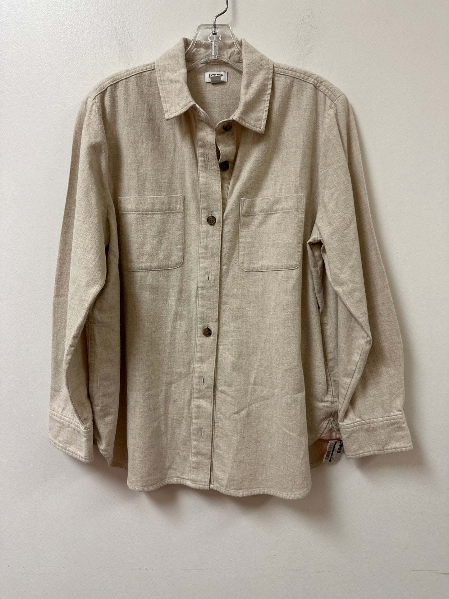 Blouse Long Sleeve By J. Crew In Cream, Size: S