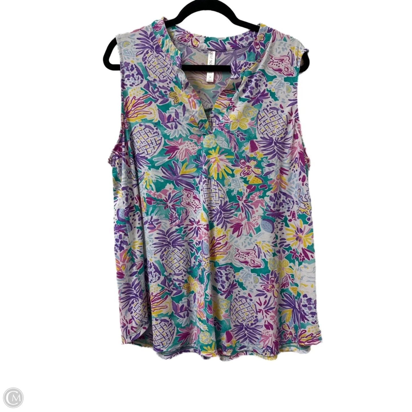 Top Sleeveless By Clothes Mentor In Purple, Size: 2x