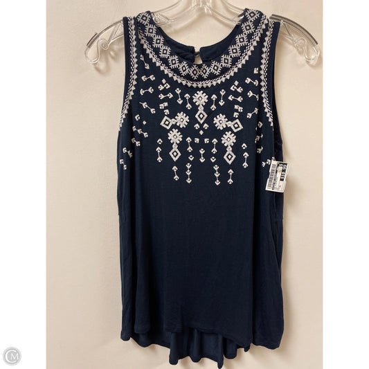 Top Sleeveless By Style And Company In Navy, Size: Xs