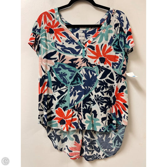 Top Short Sleeve By Nic + Zoe In Floral Print, Size: M