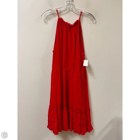 Dress Casual Midi By Francesca's In Red, Size: L