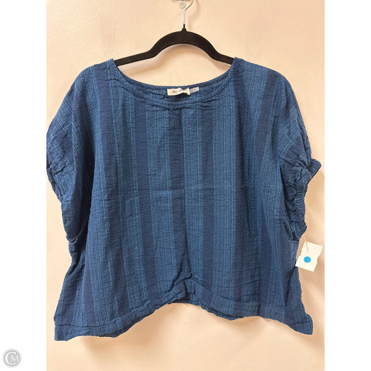 Top Short Sleeve By Clothes Mentor In Blue & Brown, Size: L