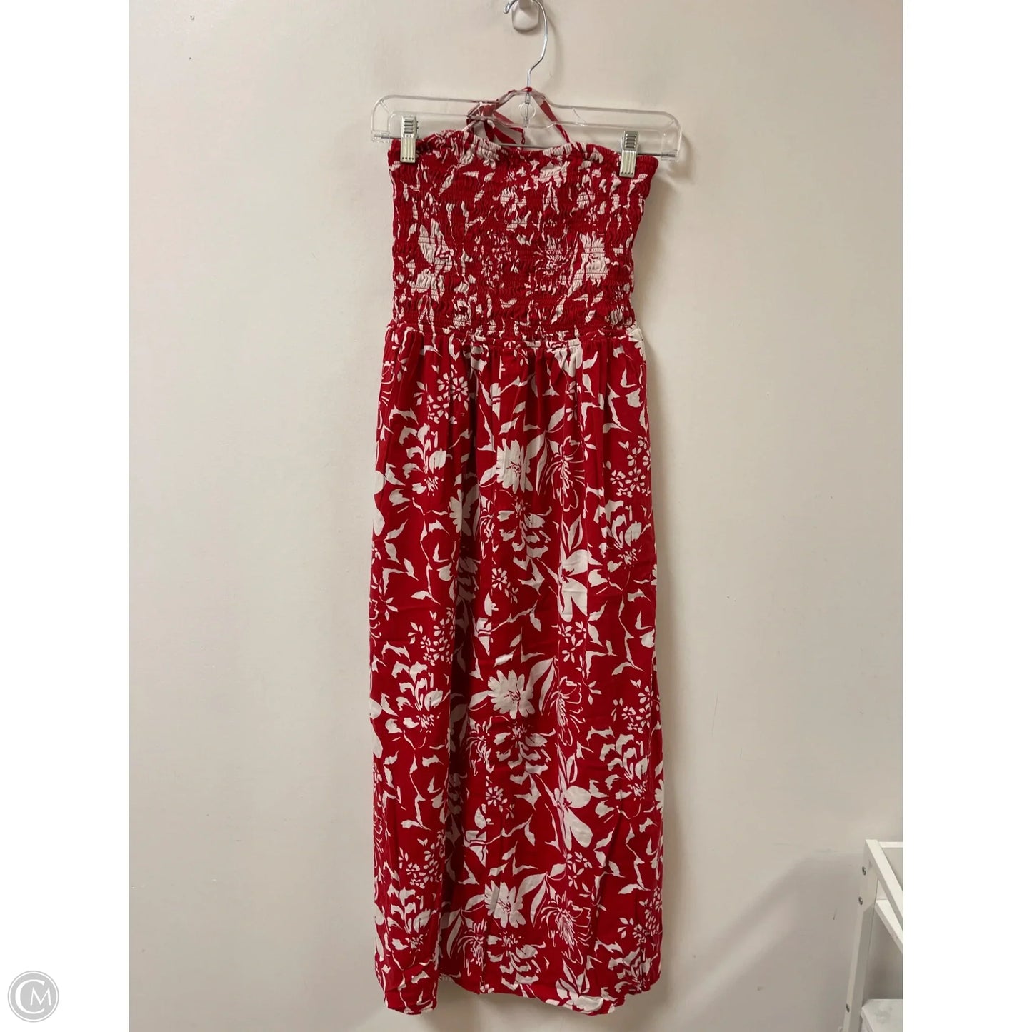 Dress Casual Maxi By Old Navy In Red & White, Size: L