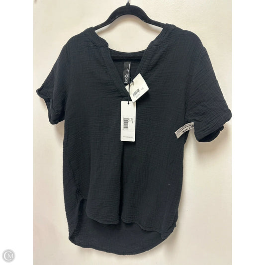 Top Short Sleeve By Bobi In Black, Size: M