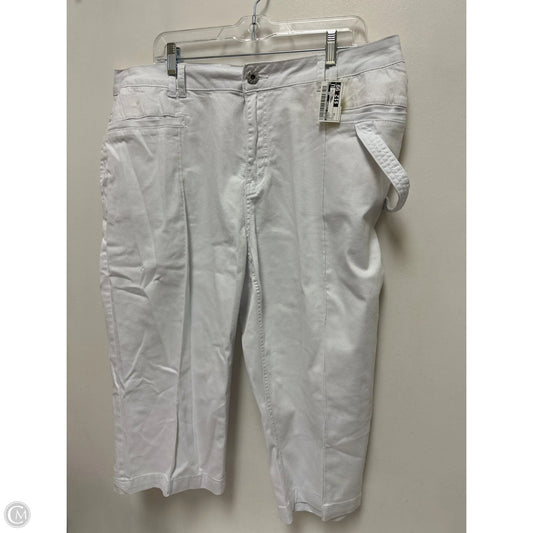 Capris By Ashley Stewart In White, Size: 22