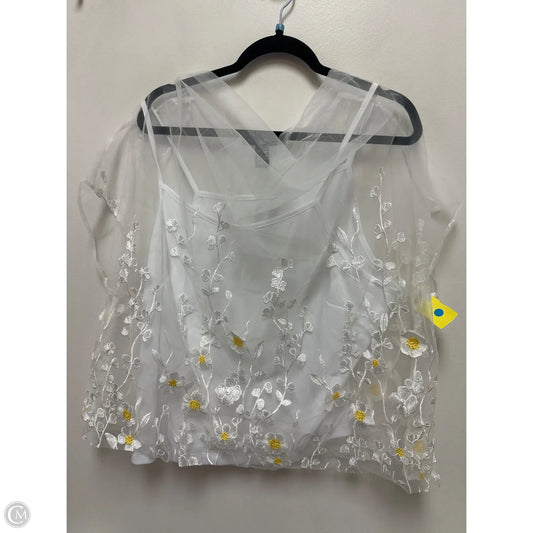 Top Short Sleeve By Ashley Stewart In White, Size: 2x