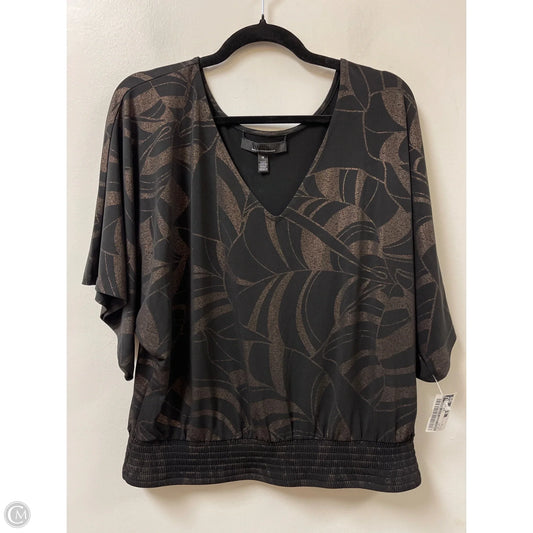Top Short Sleeve By White House Black Market In Bronze, Size: M