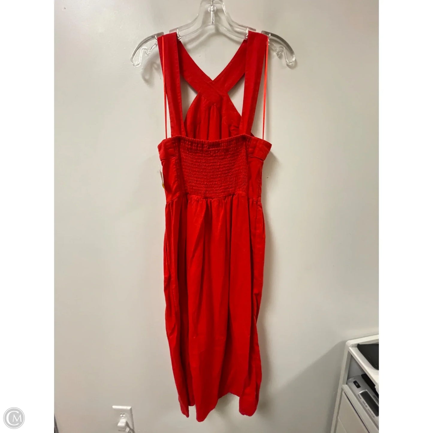 Dress Casual Midi By A New Day In Red, Size: M