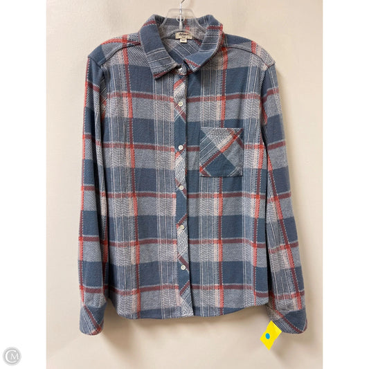 Blouse Long Sleeve By Dylan In Plaid Pattern, Size: S