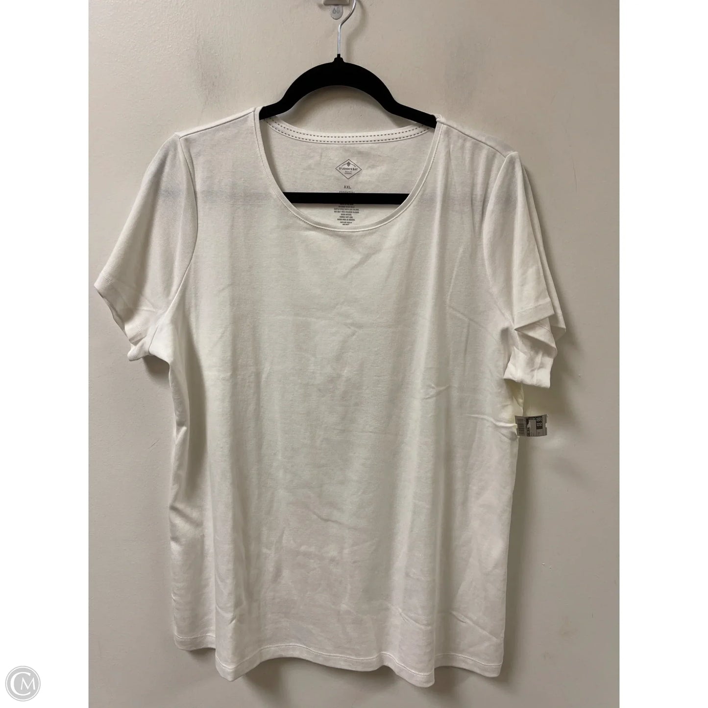 Top Short Sleeve By St Johns Bay In White, Size: 1x