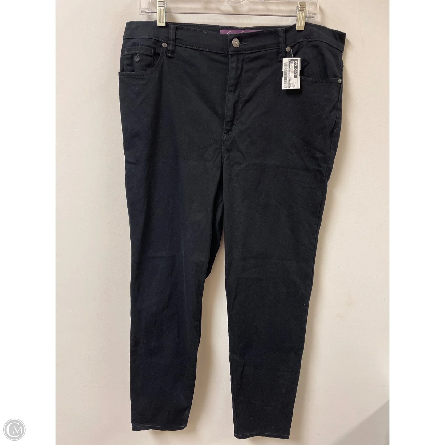 Jeans Skinny By Gloria Vanderbilt In Black, Size: 16