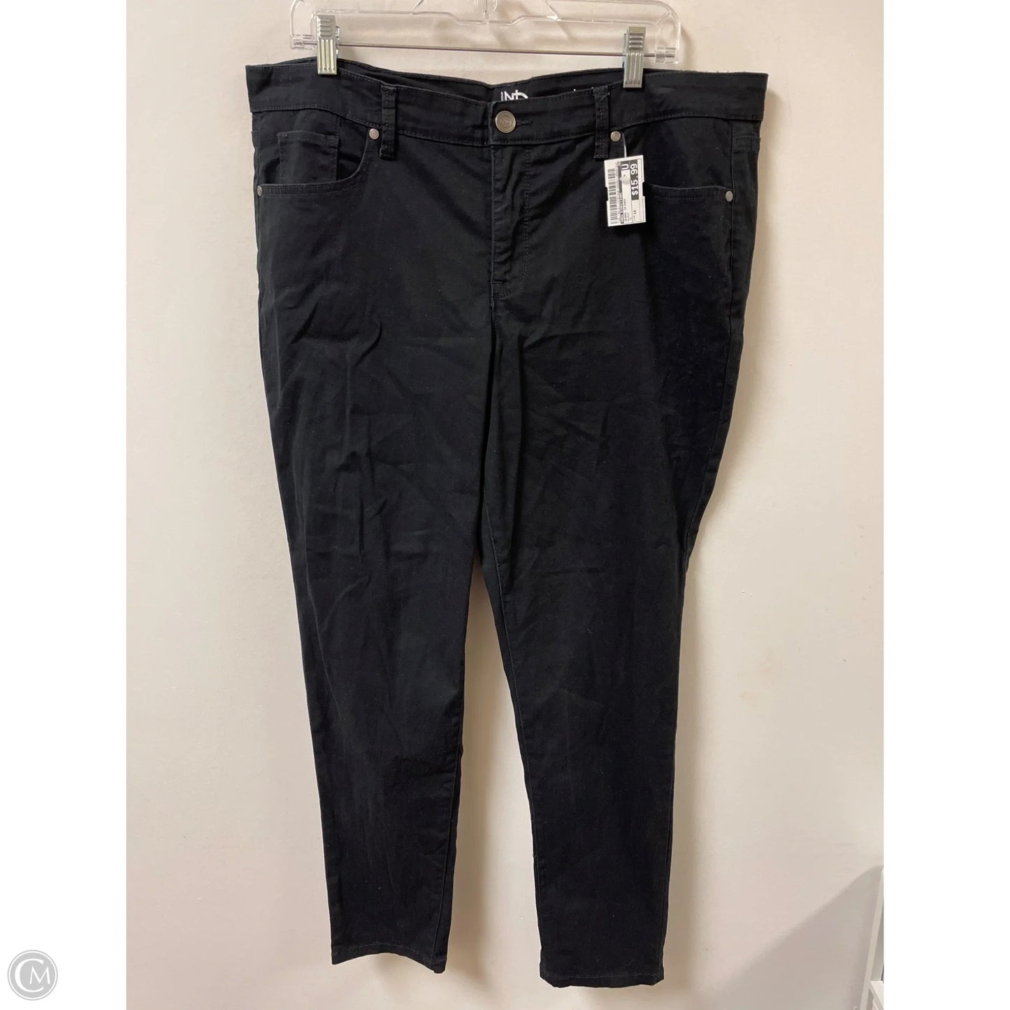 Jeans Skinny By New Directions In Black, Size: 16