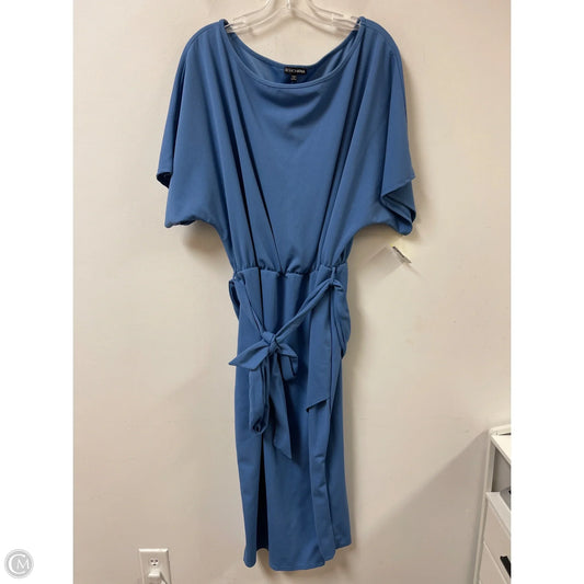 Dress Casual Midi By Fashion Nova In Blue & Brown, Size: 2x