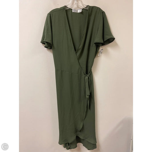 Dress Casual Midi By Time And Tru In Green, Size: L