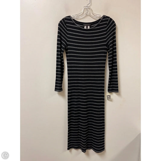 Dress Casual Midi By Bcbgmaxazria In Striped Pattern, Size: L