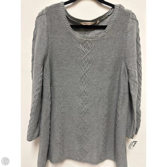 Sweater By Soft Surroundings In Grey, Size: L