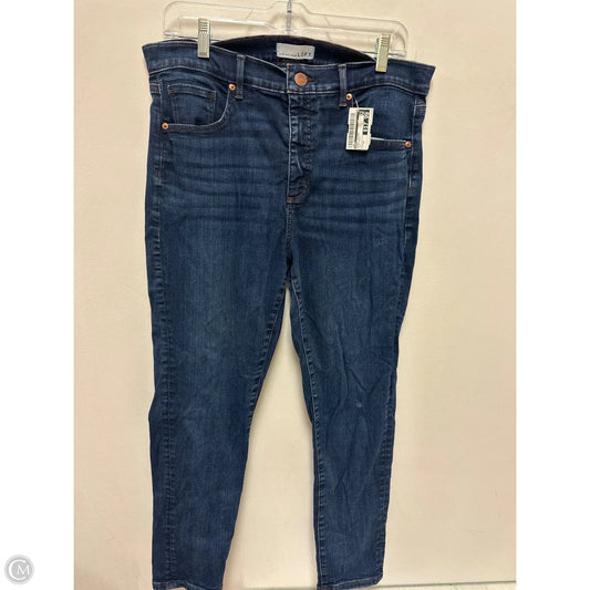 Jeans Skinny By Loft In Blue Denim, Size: 14