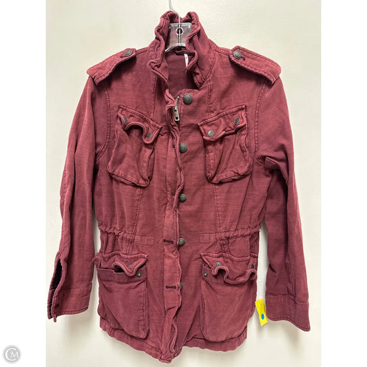 Jacket Utility By Free People In Maroon, Size: Xs
