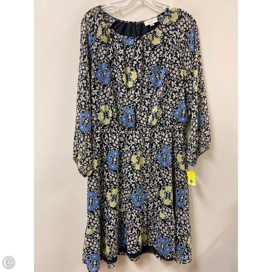 Dress Casual Midi By Loft In Floral Print, Size: L