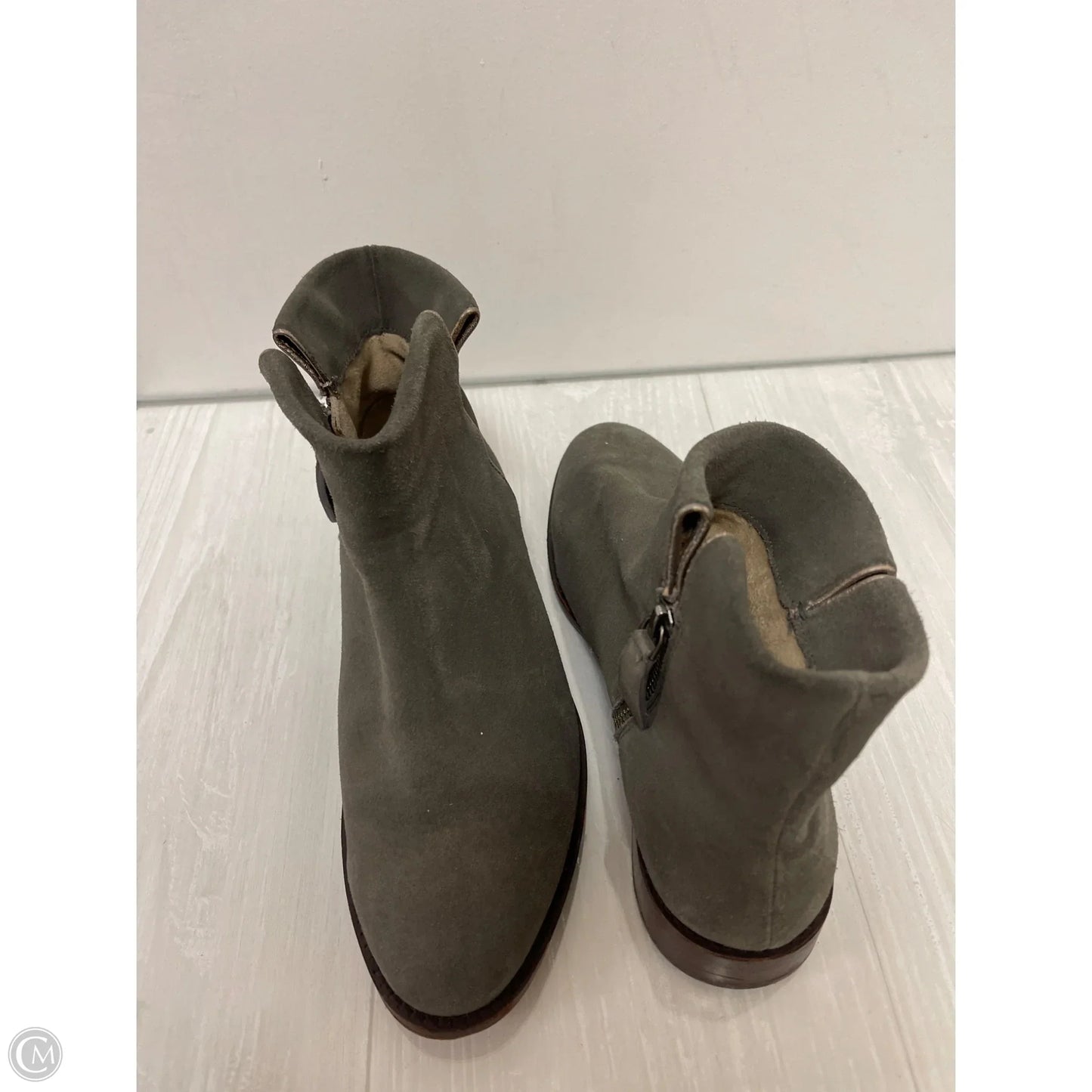 Boots Ankle Flats By Johnston & Murphy In Grey, Size: 7