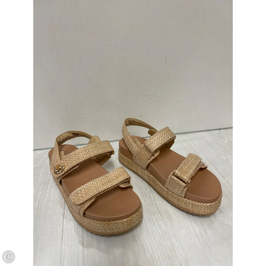 Sandals Heels Platform By A New Day In Tan, Size: 8