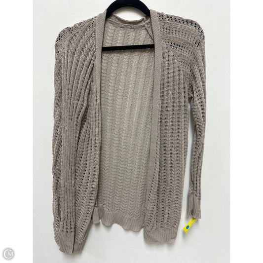Sweater Cardigan By Clothes Mentor In Tan, Size: L