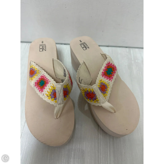 Sandals Heels Platform By No Boundaries In Cream, Size: 9