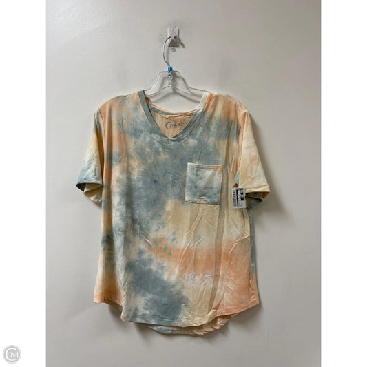 Athletic Top Short Sleeve By Zyia In Tie Dye Print, Size: Xl