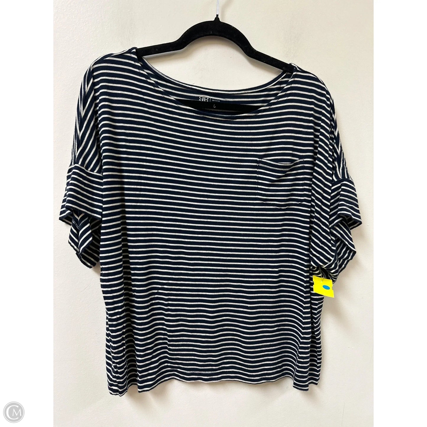 Top Short Sleeve By Albion In Striped Pattern, Size: Xl