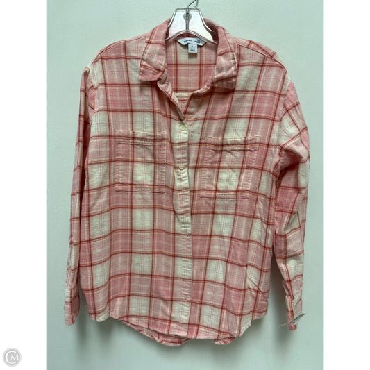Blouse Long Sleeve By Old Navy In Pink, Size: L