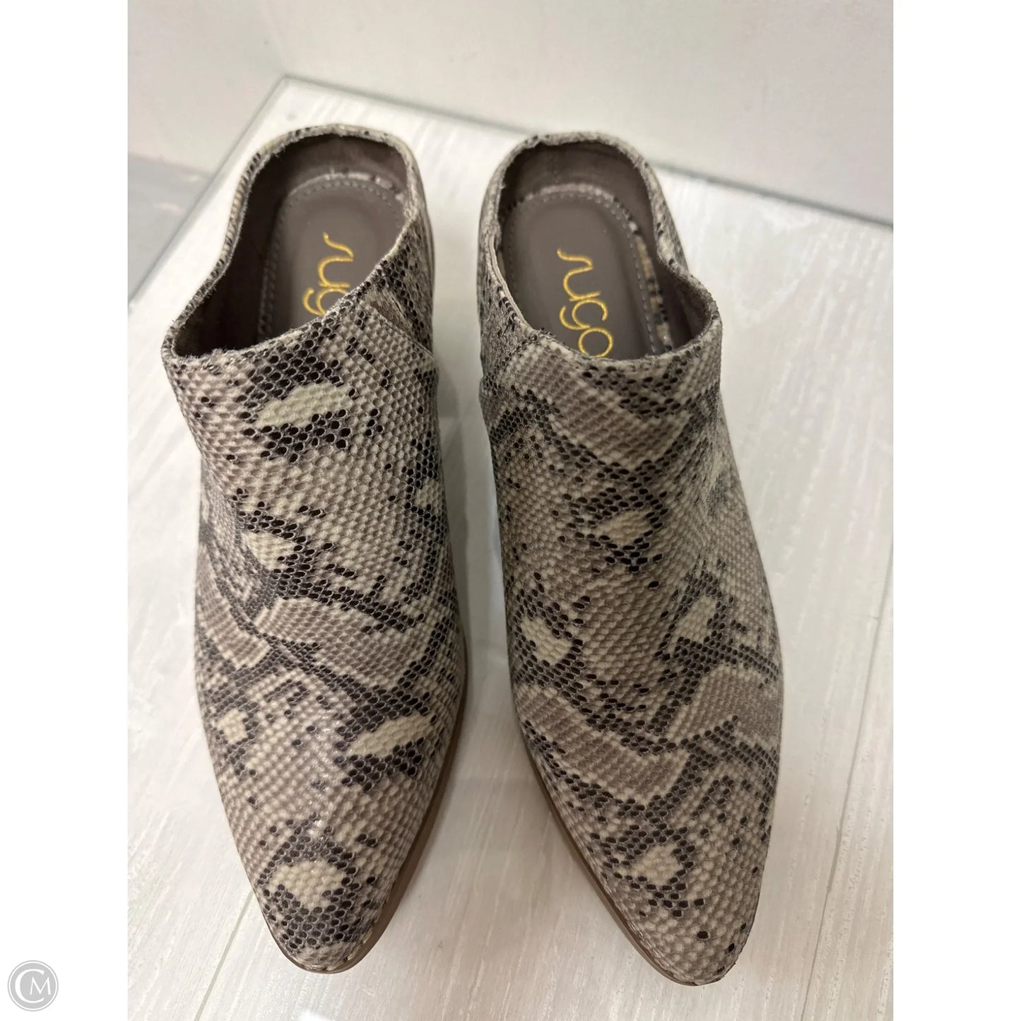 Shoes Heels Block By Sugar In Snakeskin Print, Size: 8