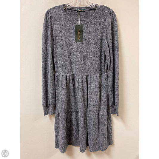 Dress Casual Midi By Clothes Mentor In Grey, Size: M
