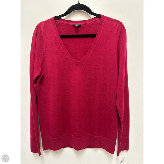Sweater By Ann Taylor In Red, Size: L