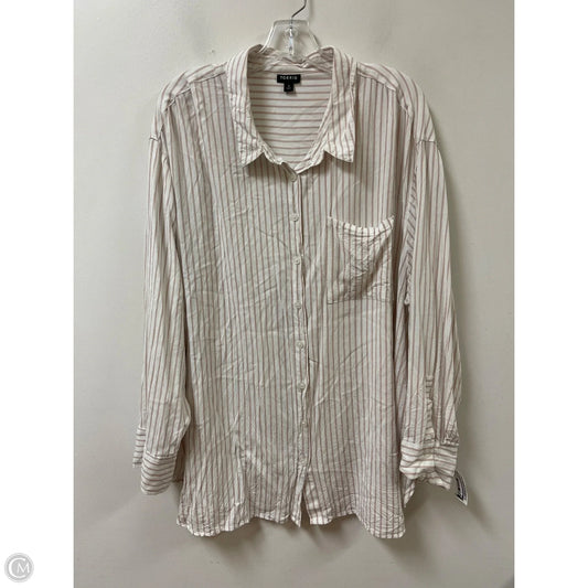 Blouse Long Sleeve By Torrid In Striped Pattern, Size: 3x