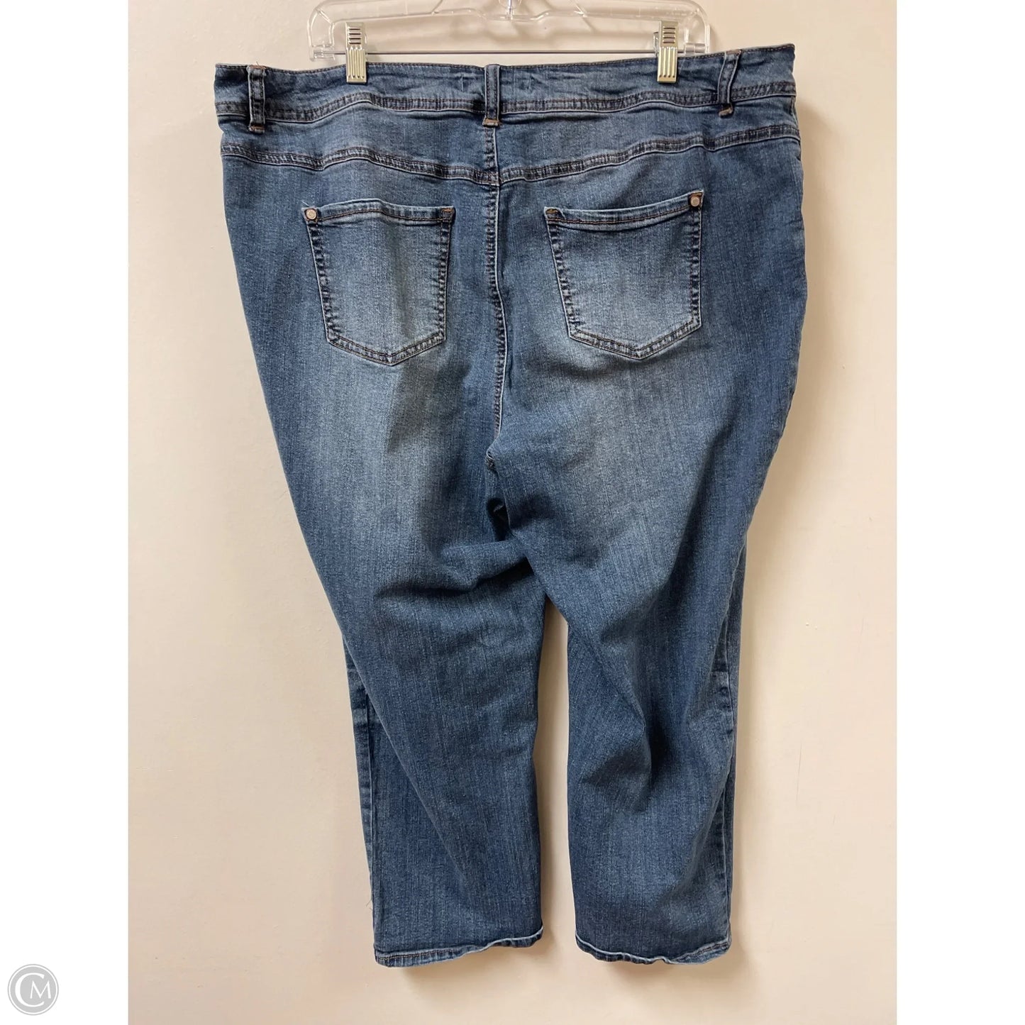 Jeans Cropped By Cato In Blue Denim, Size: 18