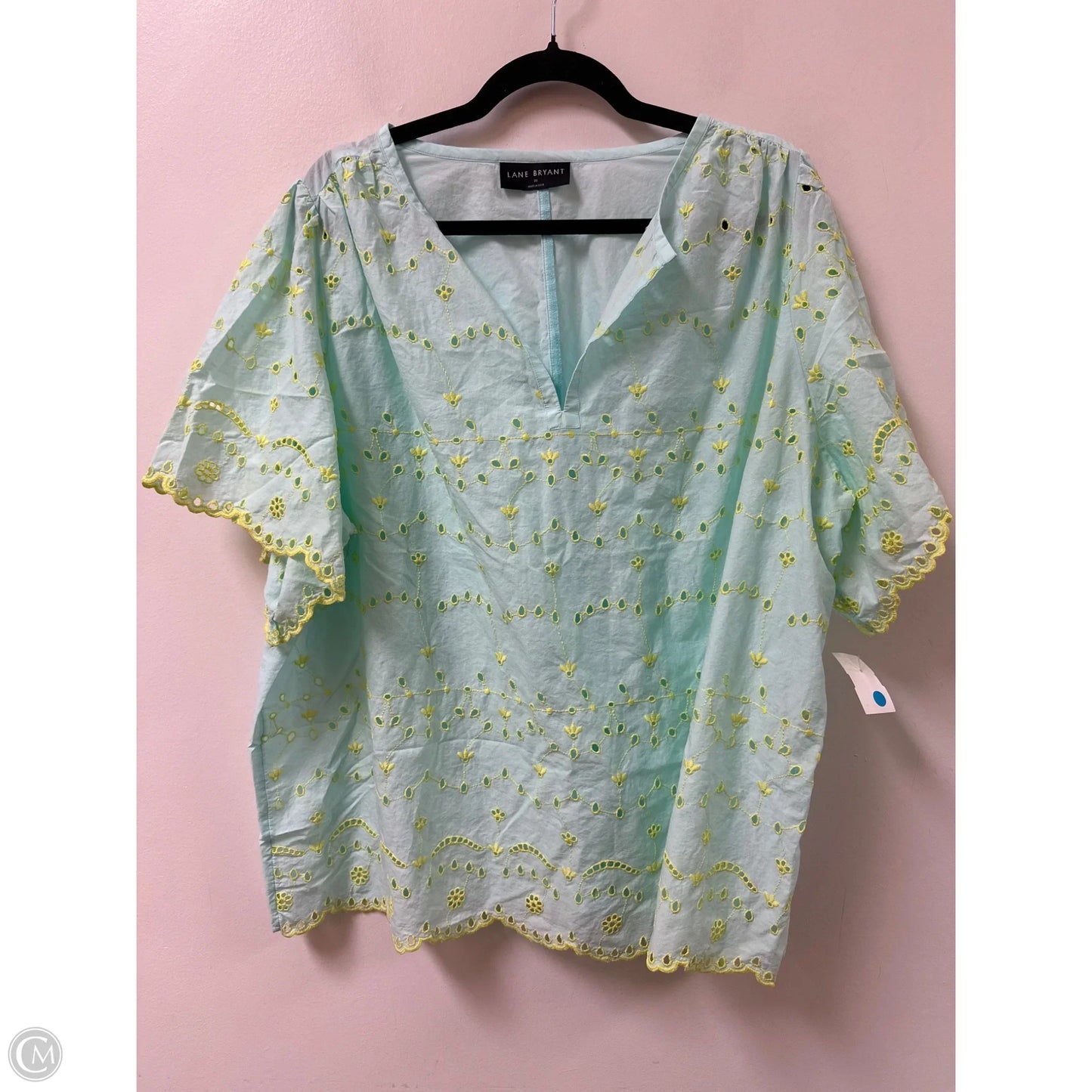 Top Short Sleeve By Lane Bryant In Green, Size: 2x
