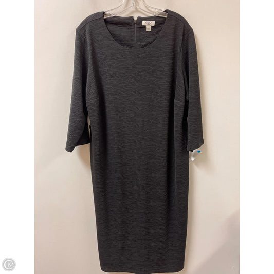 Dress Casual Midi By Cato In Black, Size: 2x