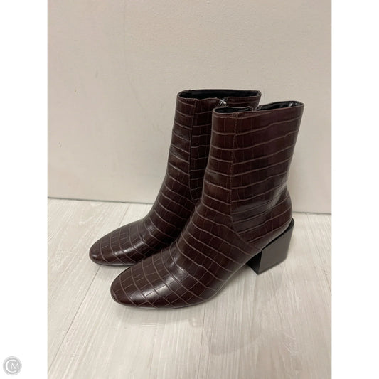 Boots Ankle Heels By Zara In Brown, Size: 10.5