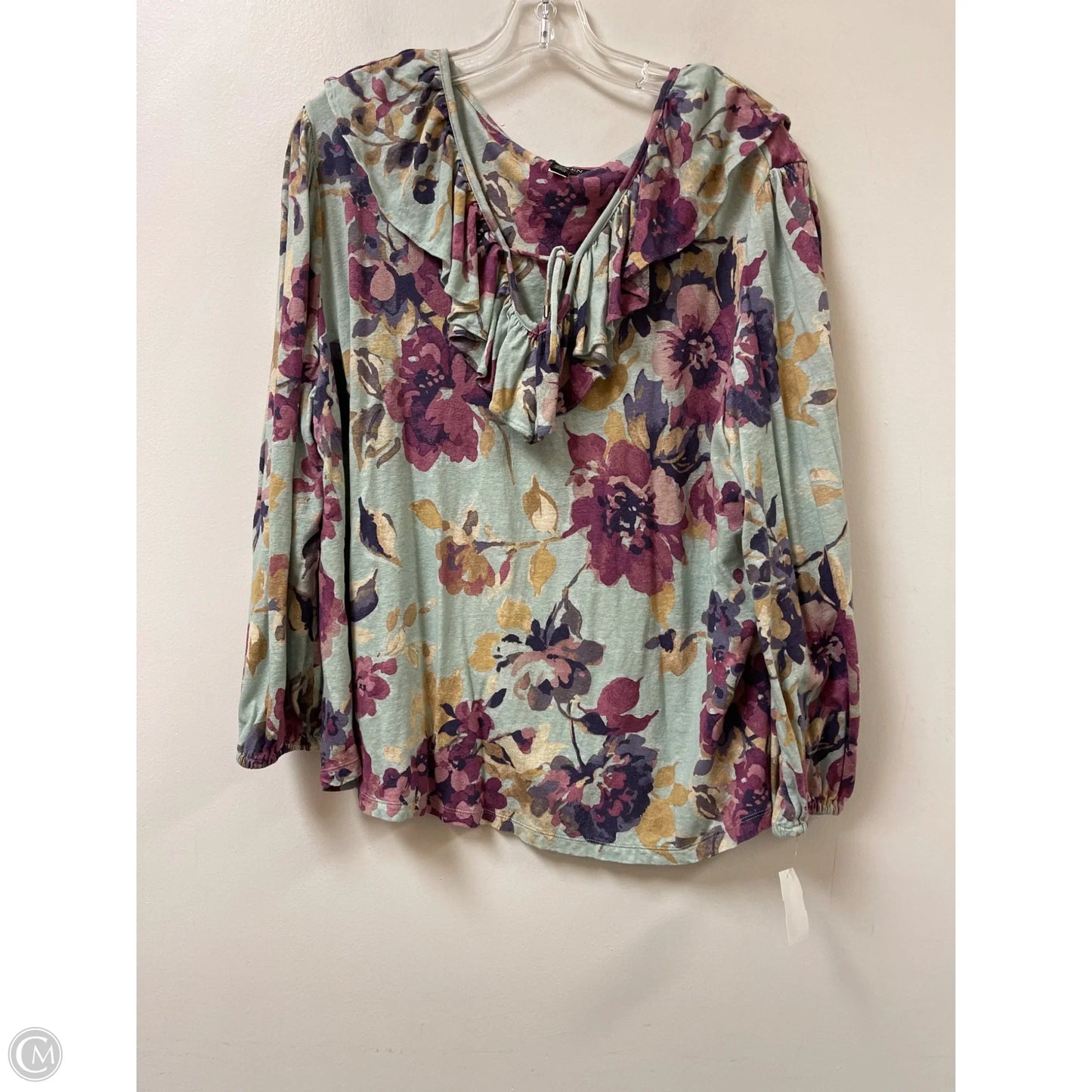 Top Long Sleeve By Ralph Lauren In Floral Print, Size: 3x