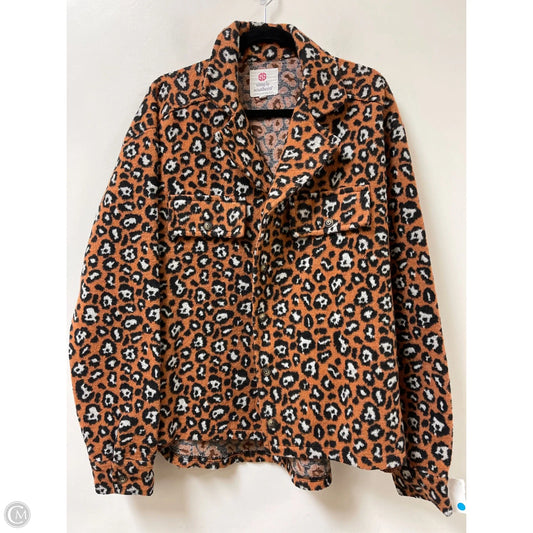 Jacket Shirt By Simply Southern In Animal Print, Size: 2x