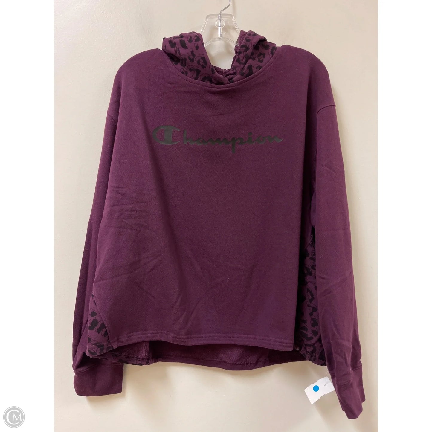 Sweatshirt Hoodie By Champion In Purple, Size: 1x