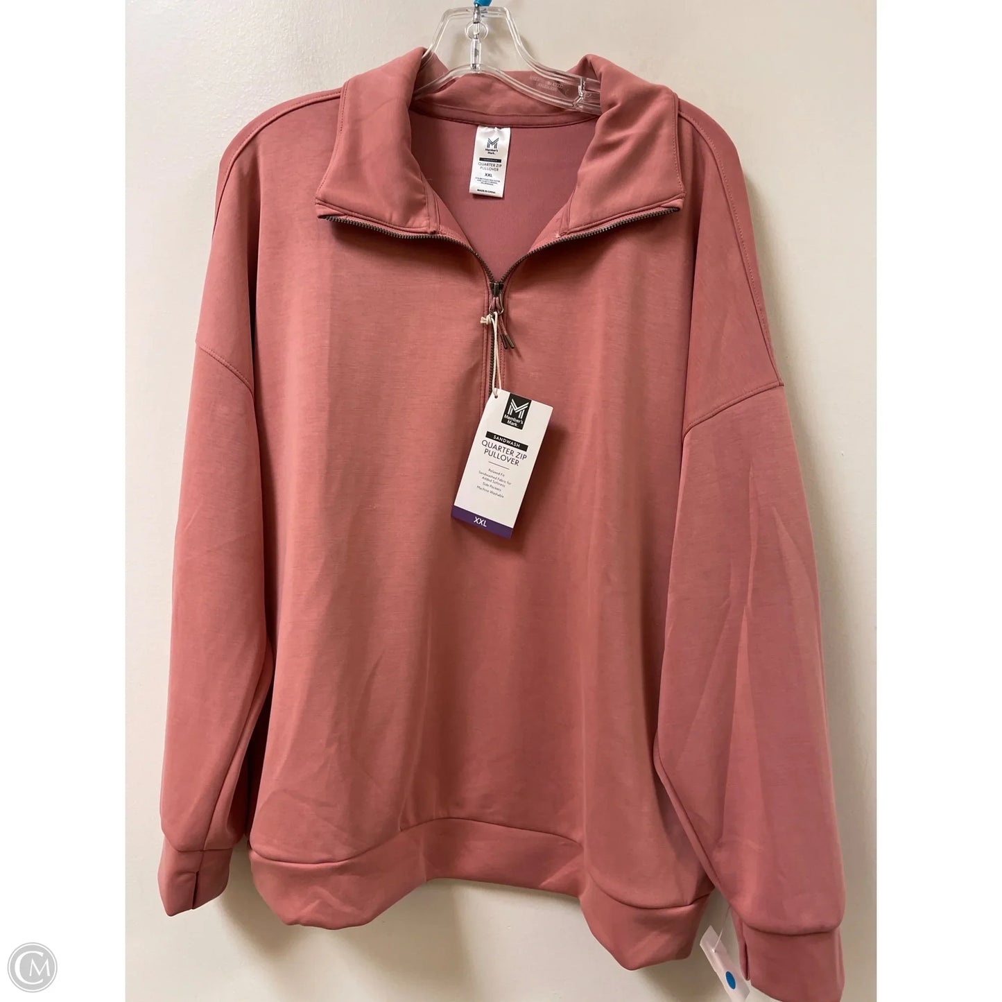 Athletic Sweatshirt Collar By Members Mark In Pink, Size: 1x