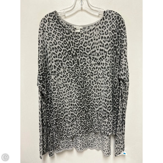 Top Long Sleeve By H&m In Animal Print, Size: L